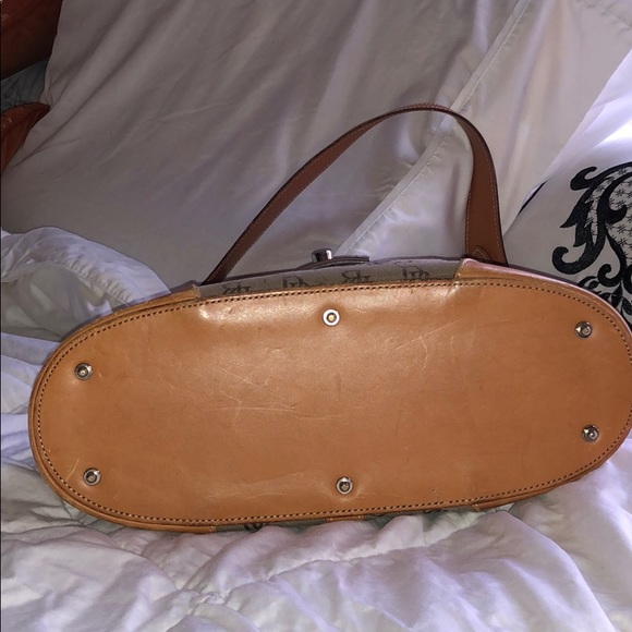 Vintage Dooney & Bourke Leather/Fabric Bag - Picture 4 of 8